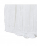 Blouse en popeline volants fille blanche fruitty time Blouse en popeline volants fille blanche fruitty time