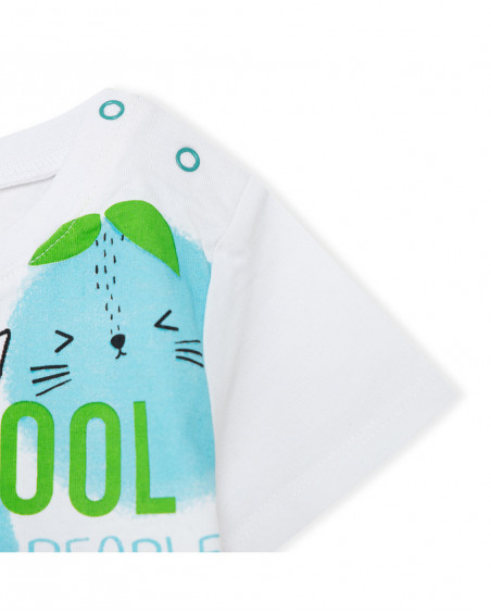 Tee-shirt en jersey imprimée garçon blanche fruitty time Tee-shirt en jersey imprimée garçon blanche fruitty time