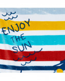 Serviette à rayures garçon bleu enjoy the sun Serviette à rayures garçon bleu enjoy the sun