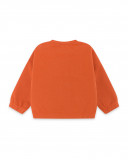 Sweat-shirt en peluche sans capuche fille orange smile today Sweat-shirt en peluche sans capuche fille orange smile today