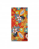 Serviette imprimée fille orange summer festival Serviette imprimée fille orange summer festival
