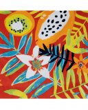 Serviette imprimée fille orange summer festival Serviette imprimée fille orange summer festival