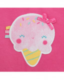 Tee-shirt et short en jersey volants fille rose icy and sweet Tee-shirt et short en jersey volants fille rose icy and sweet