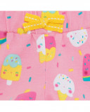 Tee-shirt et short en jersey volants fille rose icy and sweet Tee-shirt et short en jersey volants fille rose icy and sweet