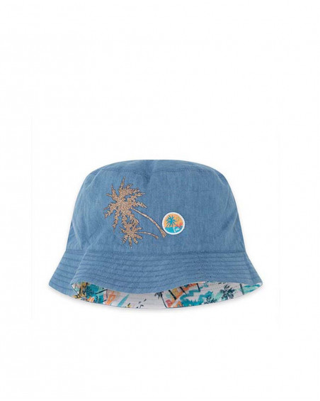 Bonnet combiné imprimé fille bleu venice beach Bonnet combiné imprimé fille bleu venice beach