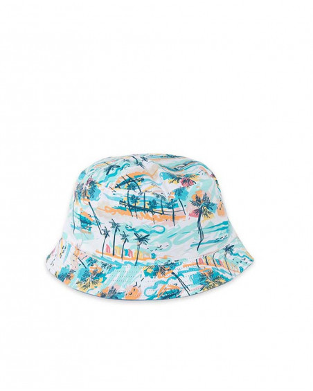 Bonnet combiné imprimé fille bleu venice beach Bonnet combiné imprimé fille bleu venice beach