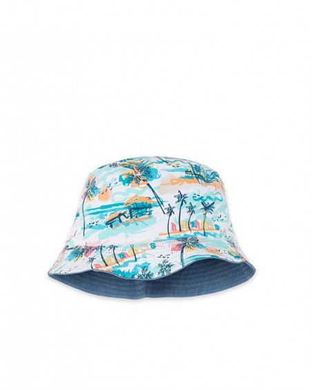 Bonnet combiné imprimé fille bleu venice beach Bonnet combiné imprimé fille bleu venice beach