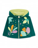 Sweat-shirt capuche en peluche avec fermeture éclair fille vert Sweat-shirt capuche en peluche avec fermeture éclair fille vert