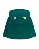 Sweat-shirt capuche en peluche avec fermeture éclair fille vert Sweat-shirt capuche en peluche avec fermeture éclair fille vert