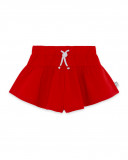 Short en jersey lacets fille rouge basicos baby Short en jersey lacets fille rouge basicos baby