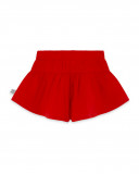 Short en jersey lacets fille rouge basicos baby Short en jersey lacets fille rouge basicos baby