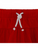 Short en jersey lacets fille rouge basicos baby Short en jersey lacets fille rouge basicos baby