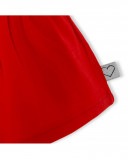 Short en jersey lacets fille rouge basicos baby Short en jersey lacets fille rouge basicos baby
