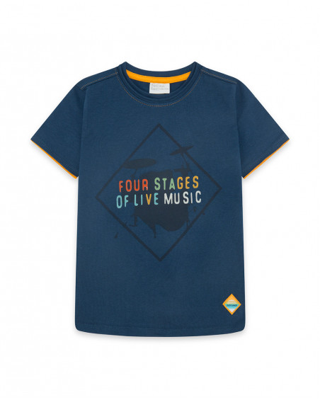 Tee-shirt en jersey message garçon bleu free time Tee-shirt en jersey message garçon bleu free time