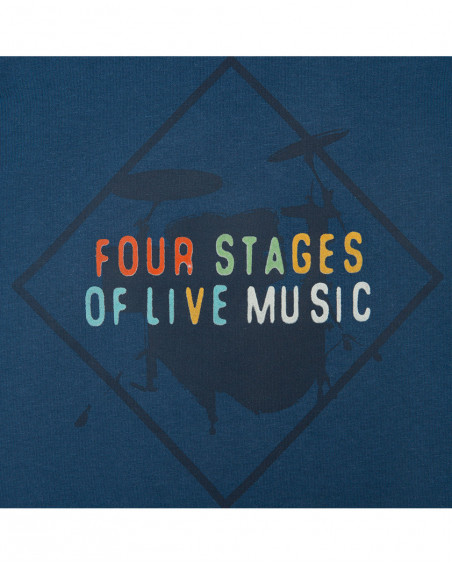 Tee-shirt en jersey message garçon bleu free time Tee-shirt en jersey message garçon bleu free time