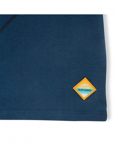 Tee-shirt en jersey message garçon bleu free time Tee-shirt en jersey message garçon bleu free time