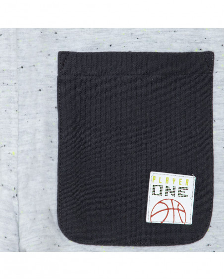 Pantalon en peluche jogging garçon gris play