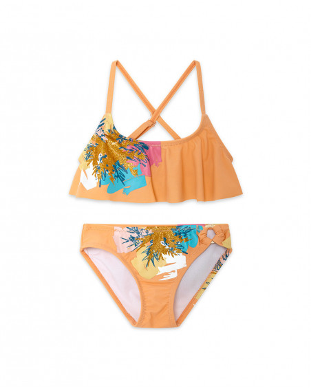 Bikini imprimé fille orange venice beach Bikini imprimé fille orange venice beach