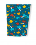 Leggings en coton molletonné imprimé fille bleu smile today Leggings en coton molletonné imprimé fille bleu smile today