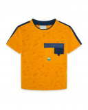 Tee-shirt en jersey poche garçon orange free time Tee-shirt en jersey poche garçon orange free time