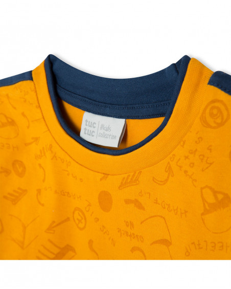 Tee-shirt en jersey poche garçon orange free time Tee-shirt en jersey poche garçon orange free time