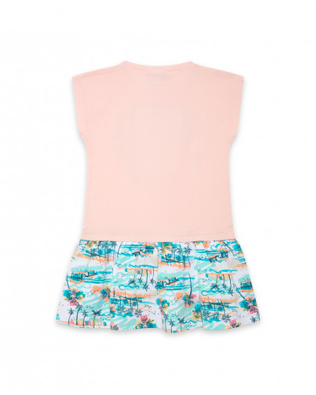 Robe en jersey imprimé fille rose venice beach Robe en jersey imprimé fille rose venice beach