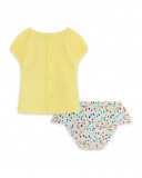 Tee-shirt et short en jersey coeurs fille jaune hi! sunshine Tee-shirt et short en jersey coeurs fille jaune hi! sunshine