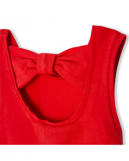 Tee-shirt en jersey bretelles fille rouge red submarine Tee-shirt en jersey bretelles fille rouge red submarine