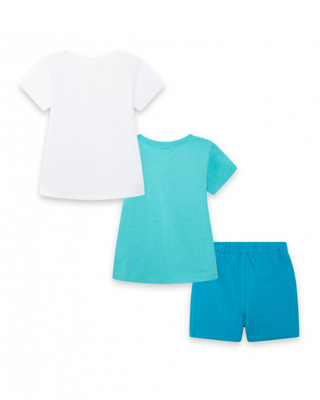 2 tee-shirt et bermuda en jersey lacets garçon bleu fruitty time 2 tee-shirt et bermuda en jersey lacets garçon bleu fruitty time