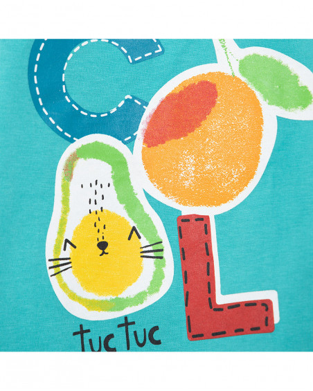2 tee-shirt et bermuda en jersey lacets garçon bleu fruitty time 2 tee-shirt et bermuda en jersey lacets garçon bleu fruitty time