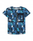 Tee-shirt en jersey poche garçon bleu surf club Tee-shirt en jersey poche garçon bleu surf club