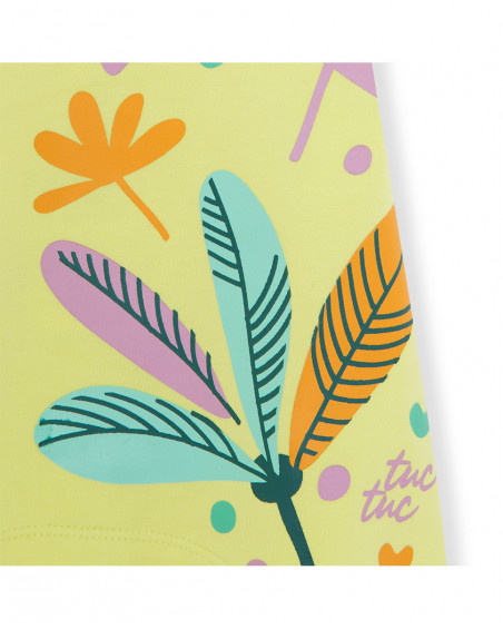 Tee-shirt et legging capri imprimé fille vert in the jungle Tee-shirt et legging capri imprimé fille vert in the jungle