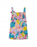 Robe en jersey fleurs fille rose tahiti Robe en jersey fleurs fille rose tahiti