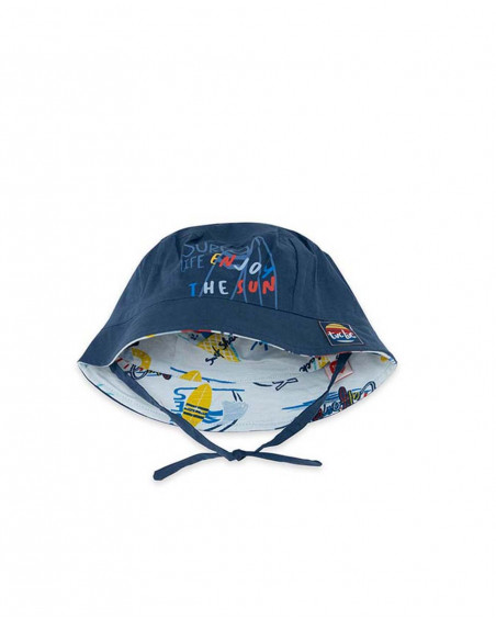Bonnet combiné imprimé garçon bleu enjoy the sun Bonnet combiné imprimé garçon bleu enjoy the sun