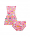 Robe en jersey bretelles fille rose icy and sweet Robe en jersey bretelles fille rose icy and sweet