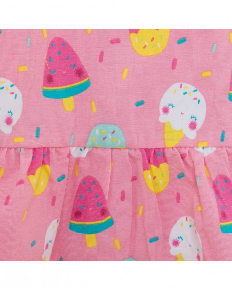 Robe en jersey bretelles fille rose icy and sweet Robe en jersey bretelles fille rose icy and sweet