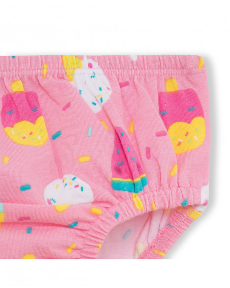 Robe en jersey bretelles fille rose icy and sweet Robe en jersey bretelles fille rose icy and sweet