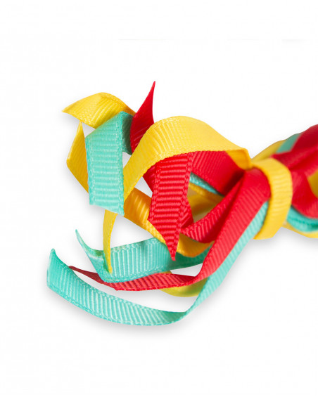 Set 2 élastique cheveux spirale multicolore fille jaune fruitty