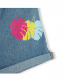 Short en jeans boutons fille bleu island Short en jeans boutons fille bleu island