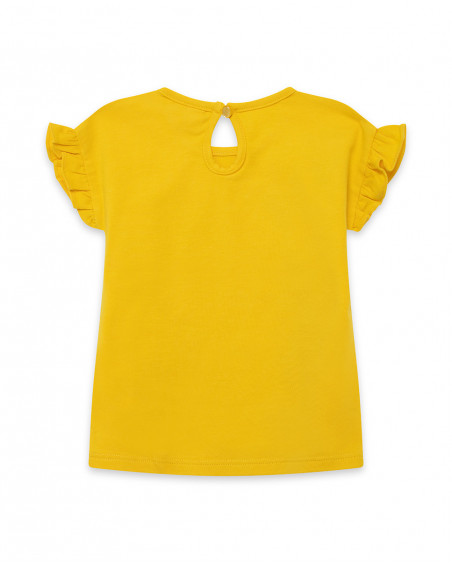 Tee-shirt en jersey imprimée fille jaune fruitty time Tee-shirt en jersey imprimée fille jaune fruitty time