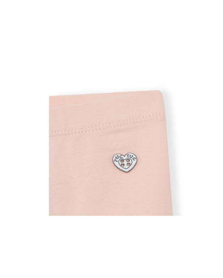 Leggings capri en jersey étoiles fille rose basicos kids Leggings capri en jersey étoiles fille rose basicos kids