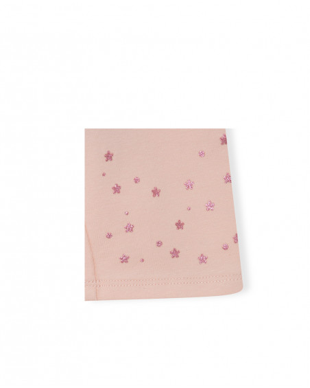 Leggings capri en jersey étoiles fille rose basicos kids Leggings capri en jersey étoiles fille rose basicos kids