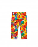 Leggings en jersey imprimé fille jaune fruitty time Leggings en jersey imprimé fille jaune fruitty time