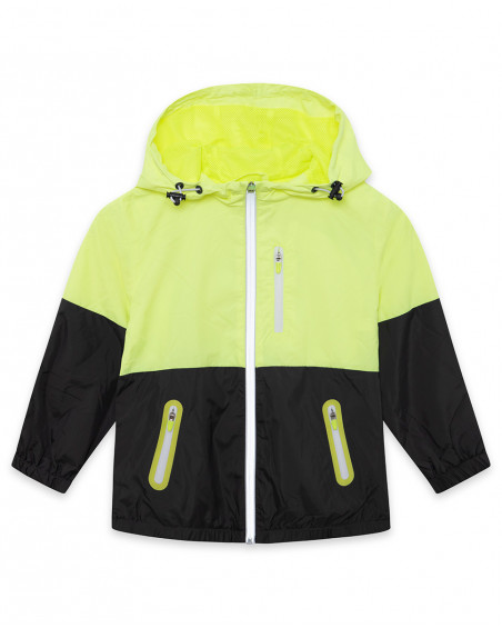 Coupe-vent avec capuche garçon vert play