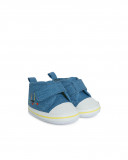 Baskets en jeans visage garçon bleu hi! sunshine Baskets en jeans visage garçon bleu hi! sunshine