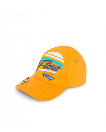 Visera en sergé message garçon orange free time