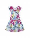 Robe en popeline bretelles fille blanche island Robe en popeline bretelles fille blanche island