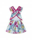 Robe en popeline bretelles fille blanche island Robe en popeline bretelles fille blanche island