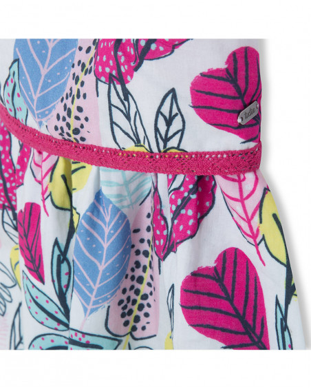 Robe en popeline bretelles fille blanche island Robe en popeline bretelles fille blanche island