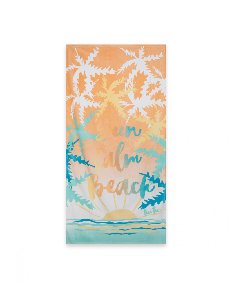 Serviette message fille orange venice beach